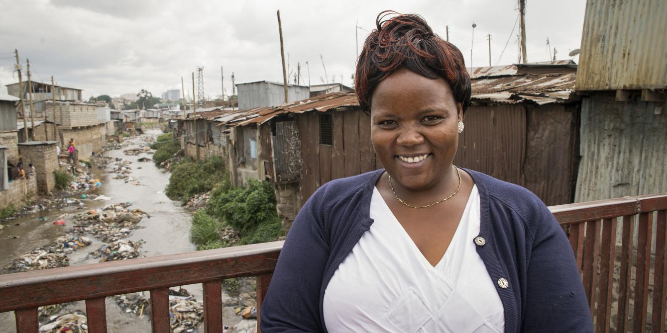 Doreen Muthoni, 38, a small scale trader, in Mukuru, an informal settlement in Nairobi, Kenya. Photo Credit: Katie Nelson Doreen Muthoni, 38, a small scale trader, in Mukuru, an informal settlement in Nairobi, Kenya. Photo Credit: Katie Nelson